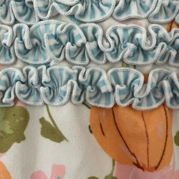 Sweet Honey Girls 4Y Pumpkin Zipper Pajamas Lounge Layette Romper - Picture 8 of 10